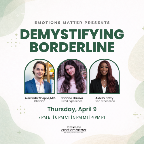 Emotions Matter Presents: Demystifying Borderline Personality Disorder, An Educational Workshop on April 9 2026 - logo